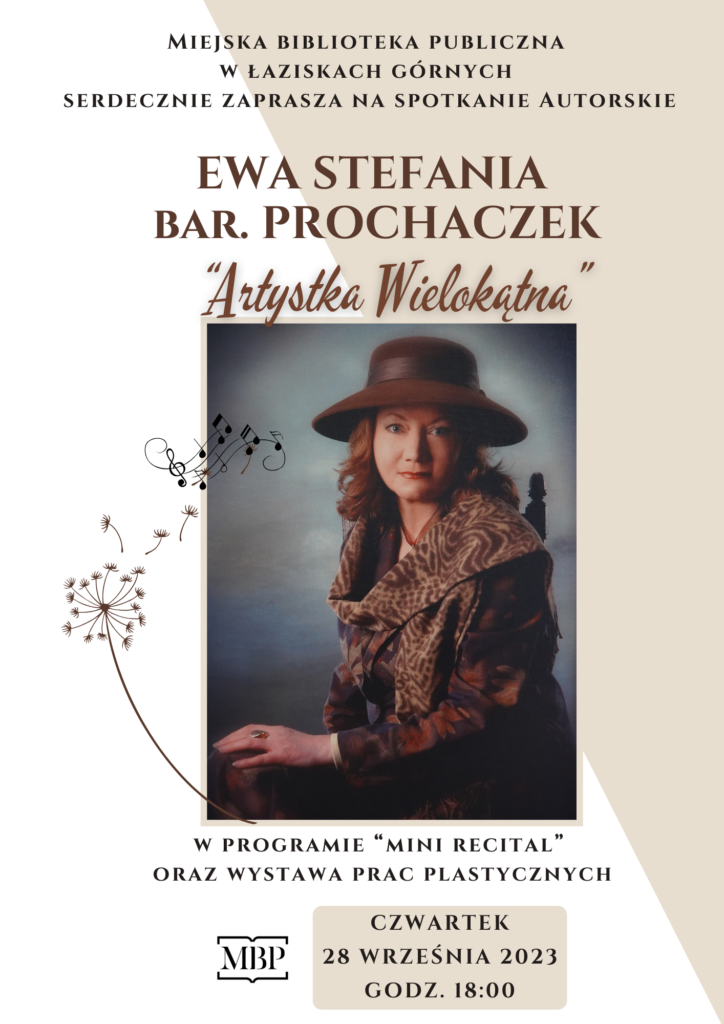 Plakat - spotkanie z Ewą Prochaczek