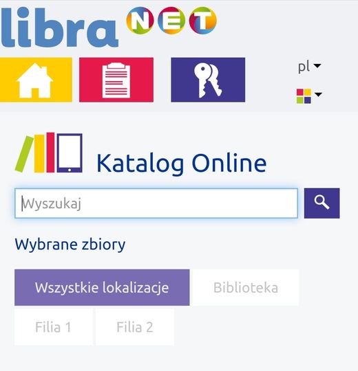 Zrzut ekranu Katalogu Online LibraNET