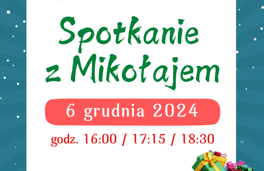 Plakat - Spotkanie z Mikołajem