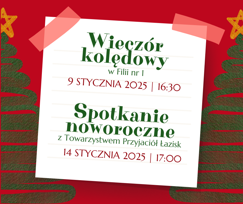 Wieczór kolędowy i spotkanie noworoczne - informacja