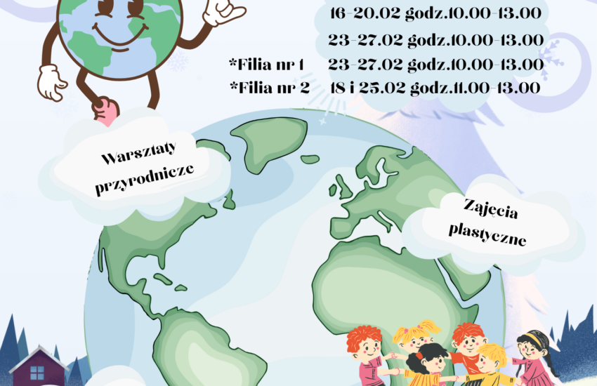 Plakat Ferie z naturą i wyobraźnią