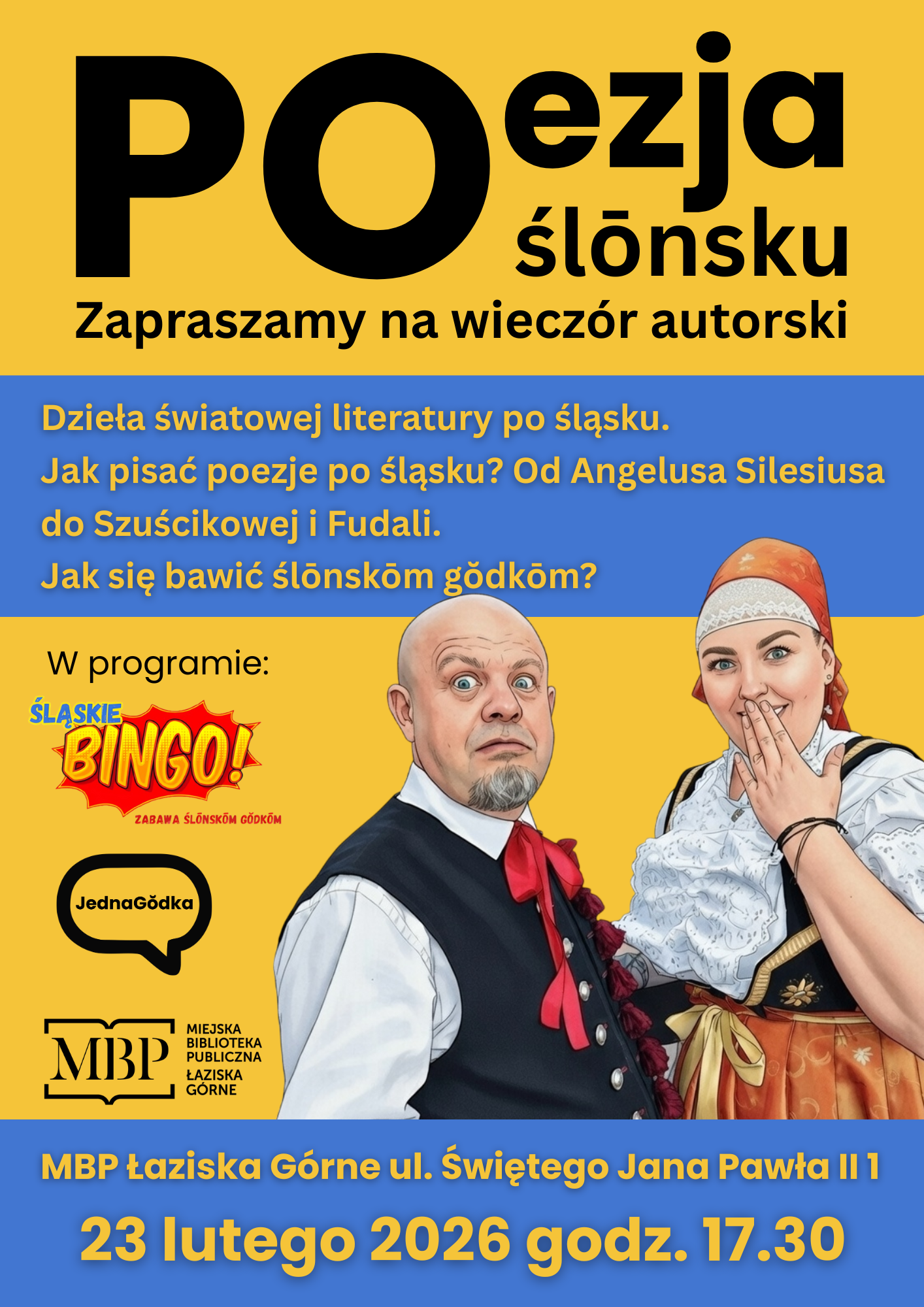 Poezja po ślōnsku – wieczór autorski