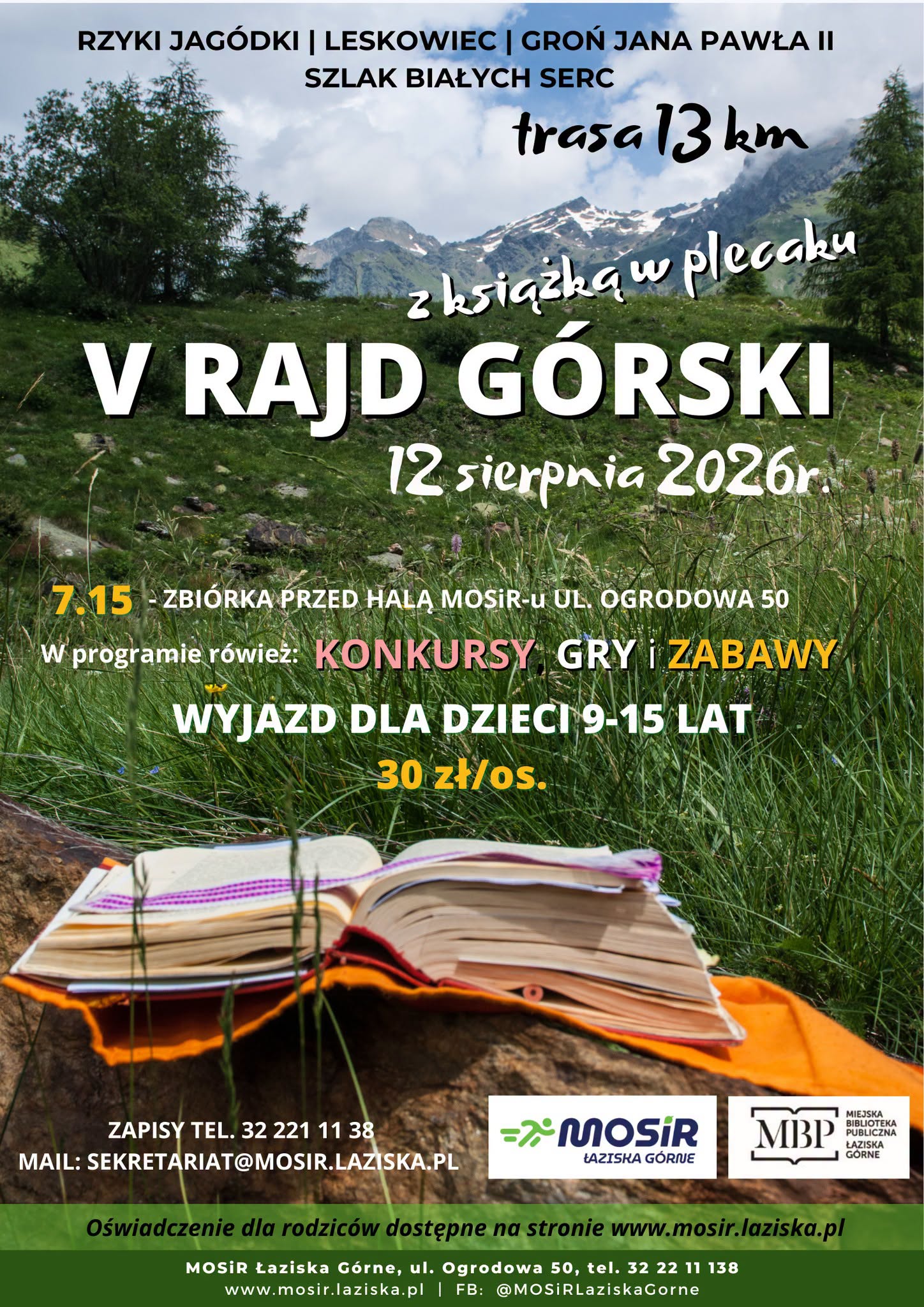 Z książką w plecaku